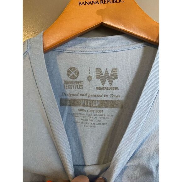 Texas Y’all Need Whataburger Baby Blue Tshirt Size Medium NWOT - Picture 5 of 8